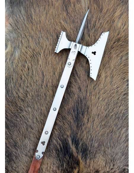 Hacha de asta poleaxe con martillo,...
