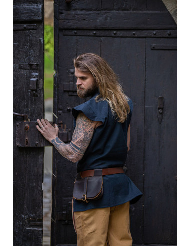 Klassische Renaissance Weste Modell Charles, blaue Farbe
