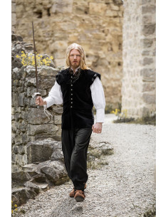 Renaissance vest model Pierre, kleur zwart