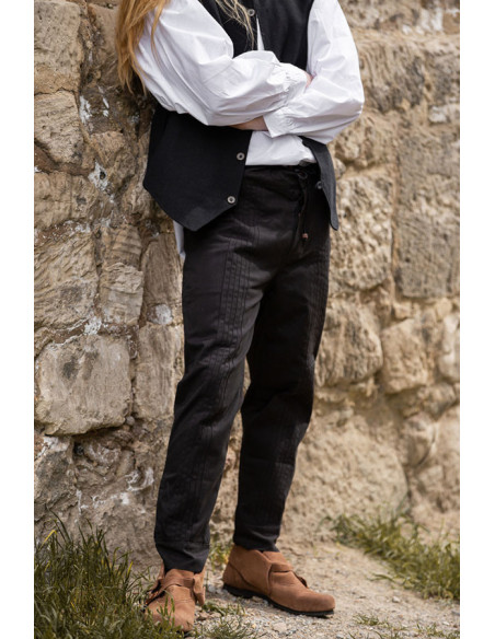 Pantalones medievales de corte recto,...