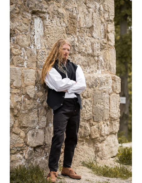 Pantalones medievales de corte recto,...