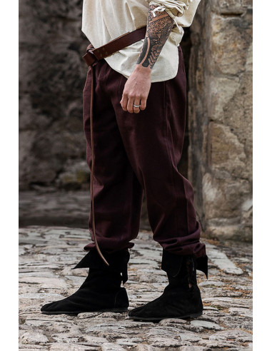 Pantalón medieval Arvo, color marrón