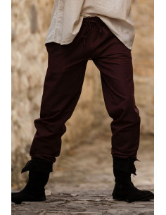 Pantalón medieval Arvo, color marrón 2
