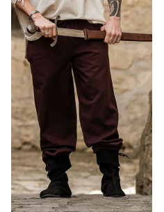 Pantalón medieval Arvo, color marrón