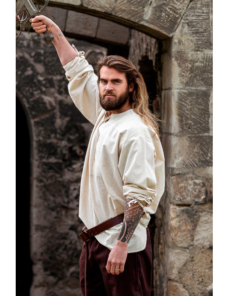 Camisa medieval modelo Batrholomeus,...