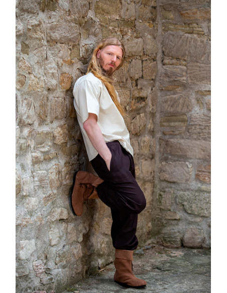 Middelalderskjorte med korte ærmer og...