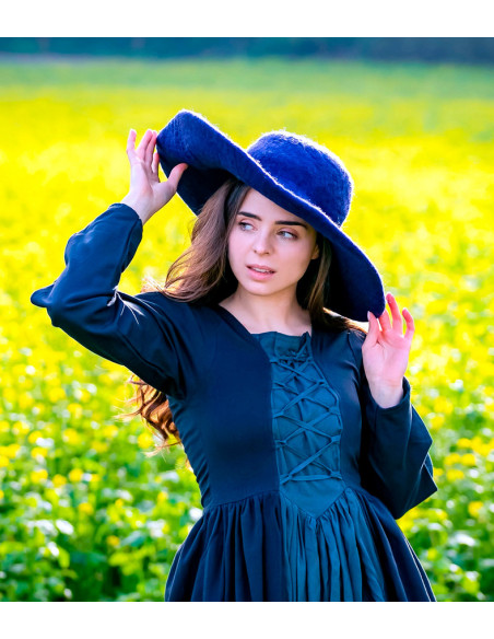 Medusa Mittelalterkleid, schwarz-blau