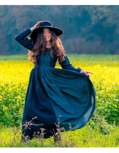 Medusa Mittelalterkleid, schwarz-blau