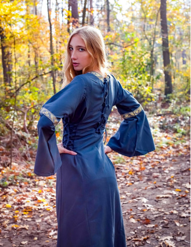 Vestido medieval mujer modelo Sophie, Azul ⚔️ Tienda-Medieval