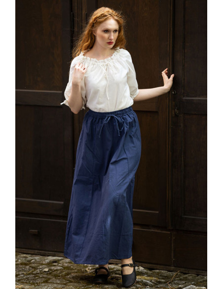 Blusa medieval blanca lazos