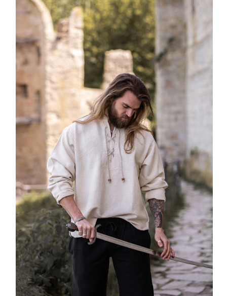 Camisa medieval gruesa cordones
