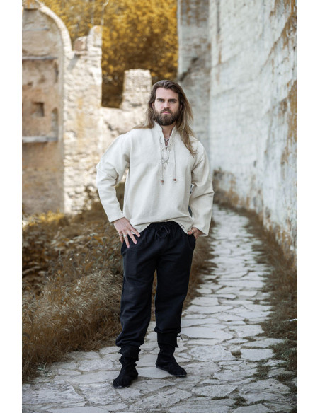 Camisa medieval gruesa cordones