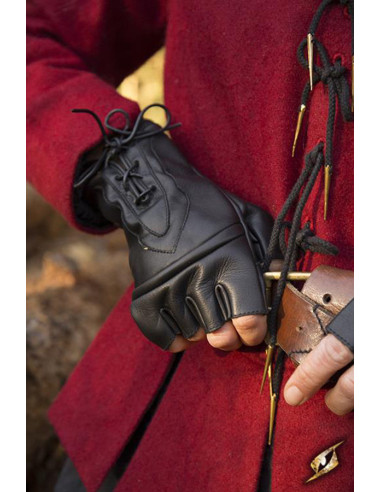 Rogue fantasy-handschoenen in zwart leer
