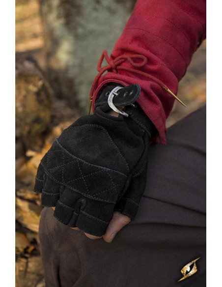 Keltische Handschuhe aus schwarzem...