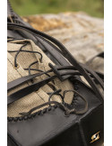 Mittelalterlicher Abenteurer-Rucksack in Schwarz