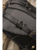 Mittelalterlicher Abenteurer-Rucksack in Schwarz