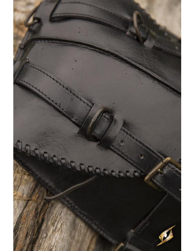 Mittelalterlicher Abenteurer-Rucksack in Schwarz