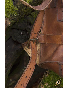 Mittelalterlicher Abenteurerrucksack in brauner Farbe 2