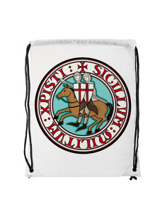 Rucksack mit Kordelzug Tempelritter (34x42 cm) 2
