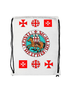 Mochila de cuerdas Cruces Caballeros Templarios (34x42 cms.) 2