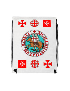 Rucksack mit Kordelzug Tempelritterkreuze (34x42 cm)
