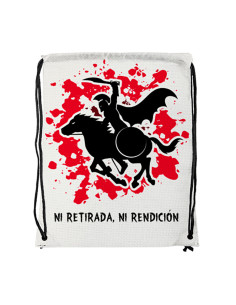 Mochila de cuerdas guerrero espartano a caballo (34x42 cms.)