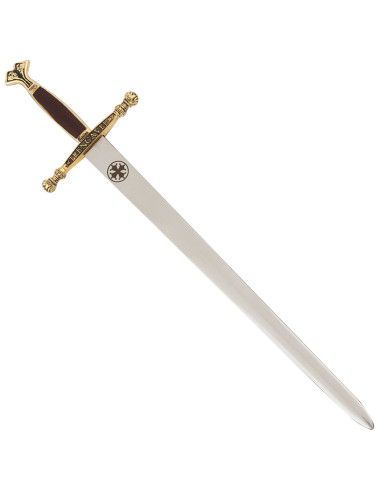 Abrecartas espada Carlos V con Cruz de los Cátaros