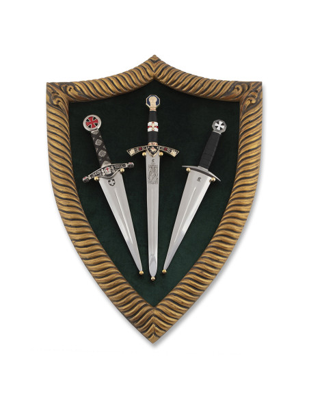 Expositor madera de pared para dagas,...