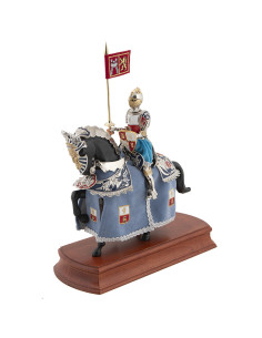 Armadura a caballo con Estandarte del Cid,  35 x 35 cm.