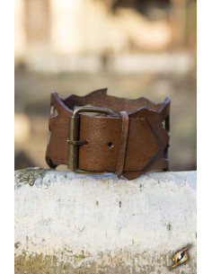 Elf Rogue armbånd i brunt læder, 31 cm. 2