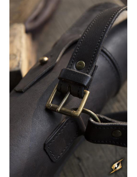 Porta pergaminos con correa en cuero...