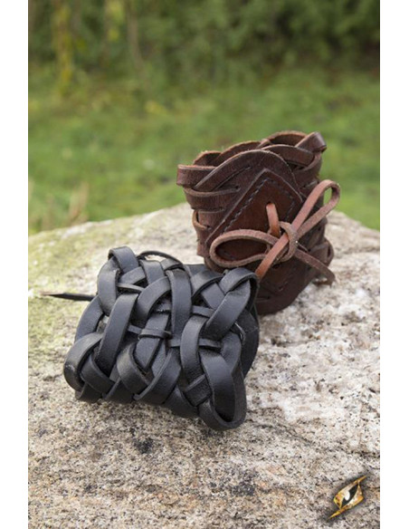 Keltisk flettet sort læderarmbånd Keltisk flettet sort læderarmbånd