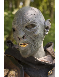 Bestial Orc fantasy maske, mørkegrøn finish