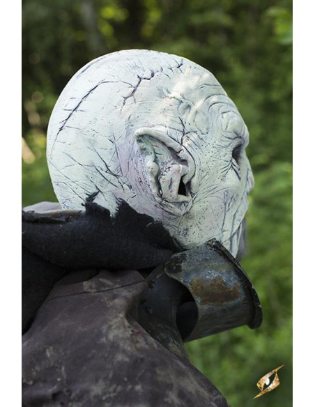 Bestial Orc fantasy maske, hvid finish