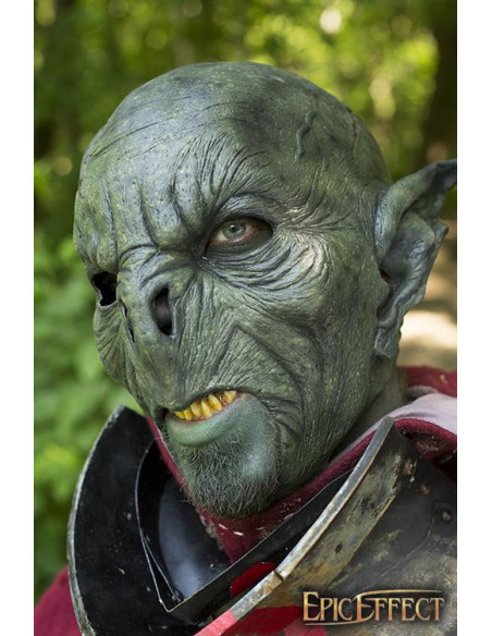 Grüne Feral Orc LARP-Fantasy-Maske