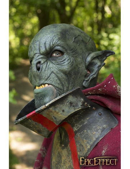 Grüne Feral Orc LARP-Fantasy-Maske
