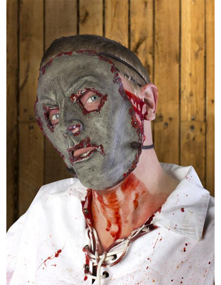 Dark Elf fantasy maske, grå farve