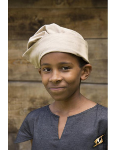Gorro medieval de niños modelo Sammy, color beige