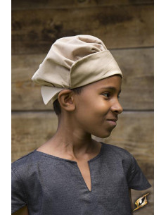 Gorro medieval de niños modelo Sammy, color beige 2