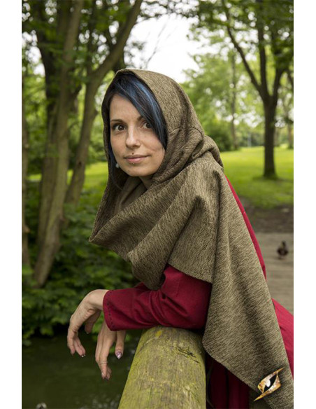 Hætte med middelalderlig sjal model...