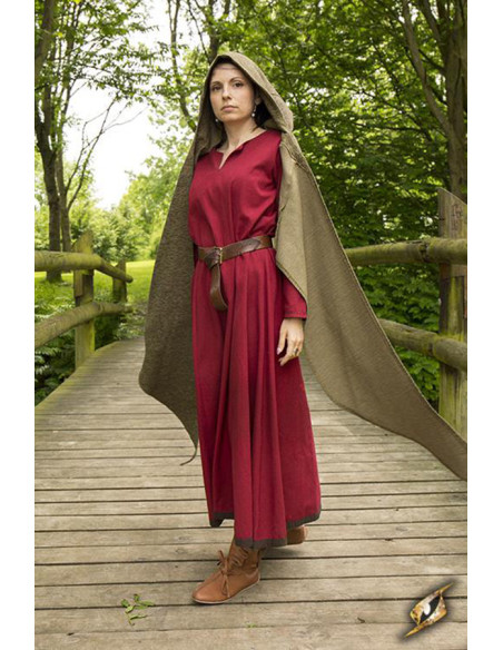 Hætte med middelalderlig sjal model...