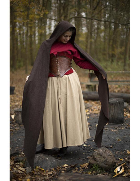 Capucha con chal medieval modelo...