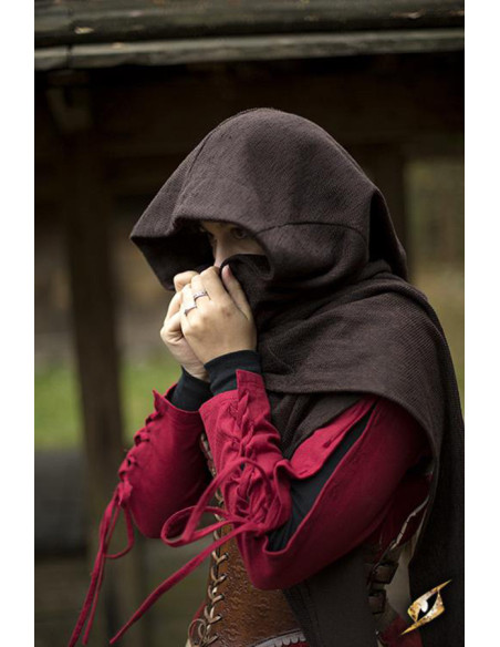 Hætte med middelalderlig sjal model...