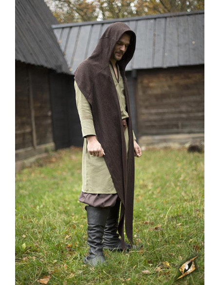 Hætte med middelalderlig sjal model...