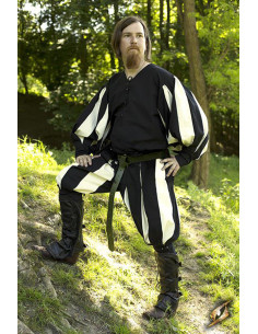 Landsknechte-Söldnerhose, schwarz-weiß