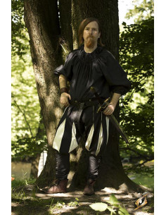 Pantalones de mercenario Lansquenete, negro-blanco 2