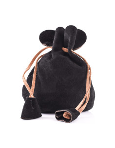 Bolsa pequeña para monedas cuero de gamuza, varios colores 2