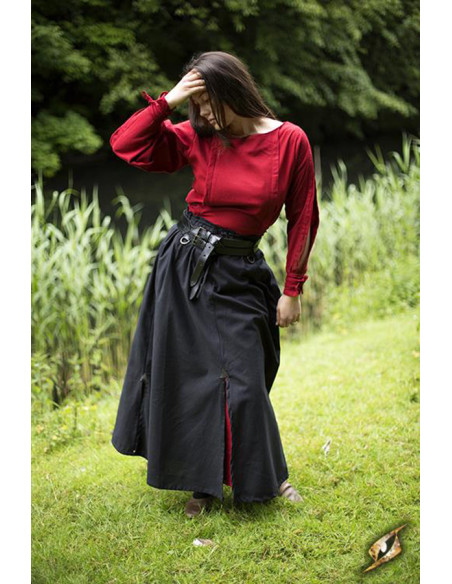 Falda medieval de Batalla, color negro