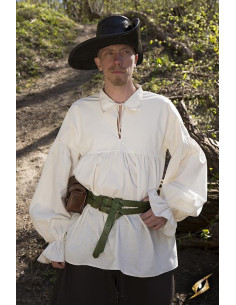 Renaissance-Hemd aus Aramis-Baumwolle, gebrochenes Weiß