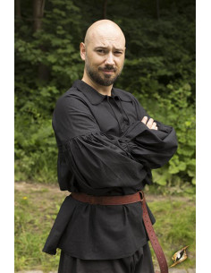Renaissance overhemd in Aramis katoen, zwarte kleur 2